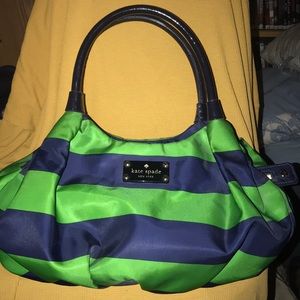 Authentic Kate Spade Purse in Green/Navy Blue